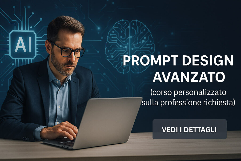formazione professionale AI corso prompt design avanzato web