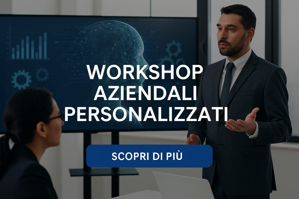 formazione professionale AI corso workshop aziendali personalizzati web